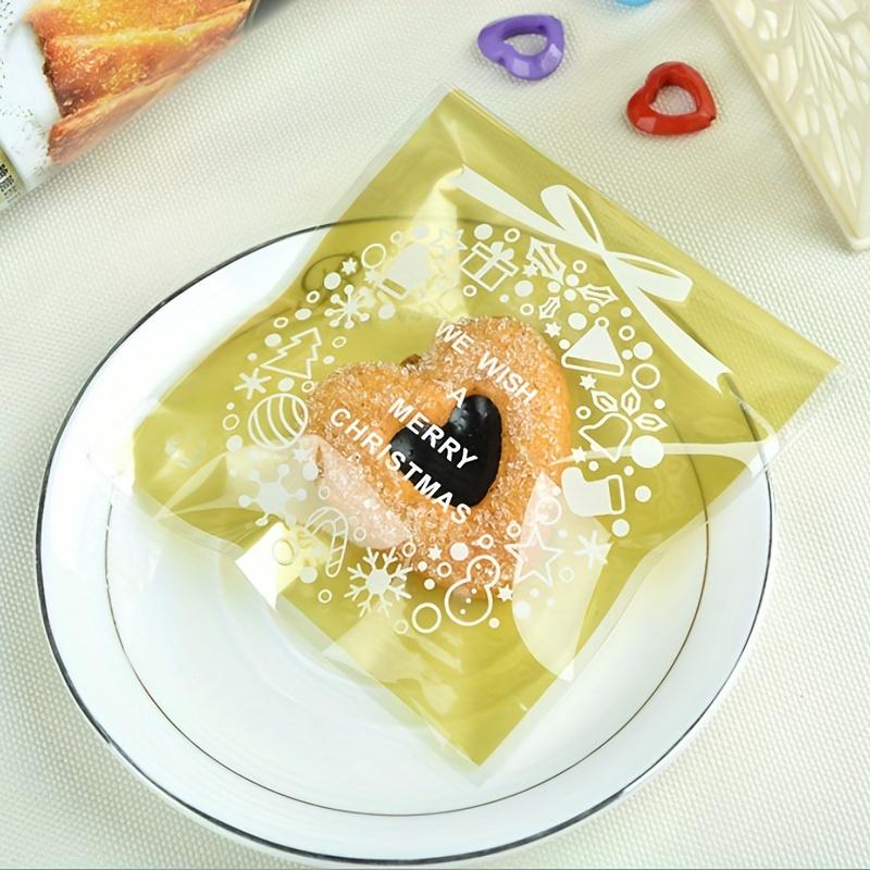 100pcs Santa Claus Red Sled Self-Sealing Plastic Bags – Christmas Cookie Packaging & Daily Life Storage