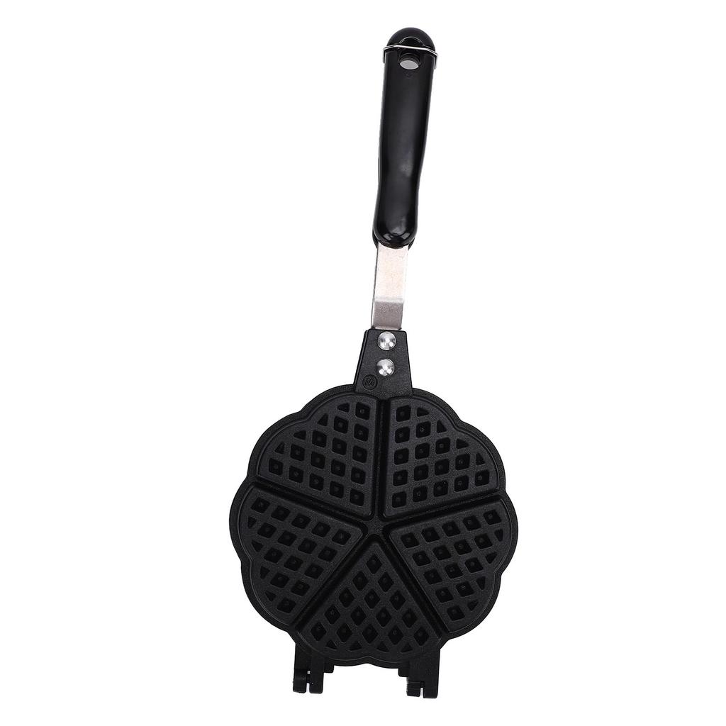 Waffle Maker Pan Make 5 Mini Heart Shaped Waffles Small Kitchen Stovetop Waffle Baking Pan for Family Breakfast