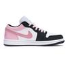 Jordan Air Jordan 1 Abrasion Resistant Low top Vintage Basketball Shoes Unisex Black Pink DC0774-101(Team1712-)