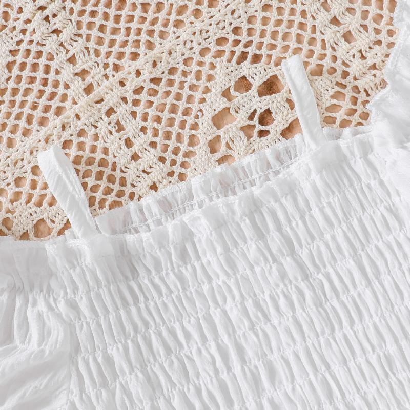 Mädchen Träger Plissee Kleid Kind Sommer Knospe Ärmel Casual Nähte Kuchen Prinzessin Kleider Kinder Baby Kleidung für 2 bis 8 Jahre alt