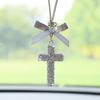 Sparkling Car Rearview Mirror Pendant Shiny Rhinestone Auto Hanging Ornament  Auto Interior
