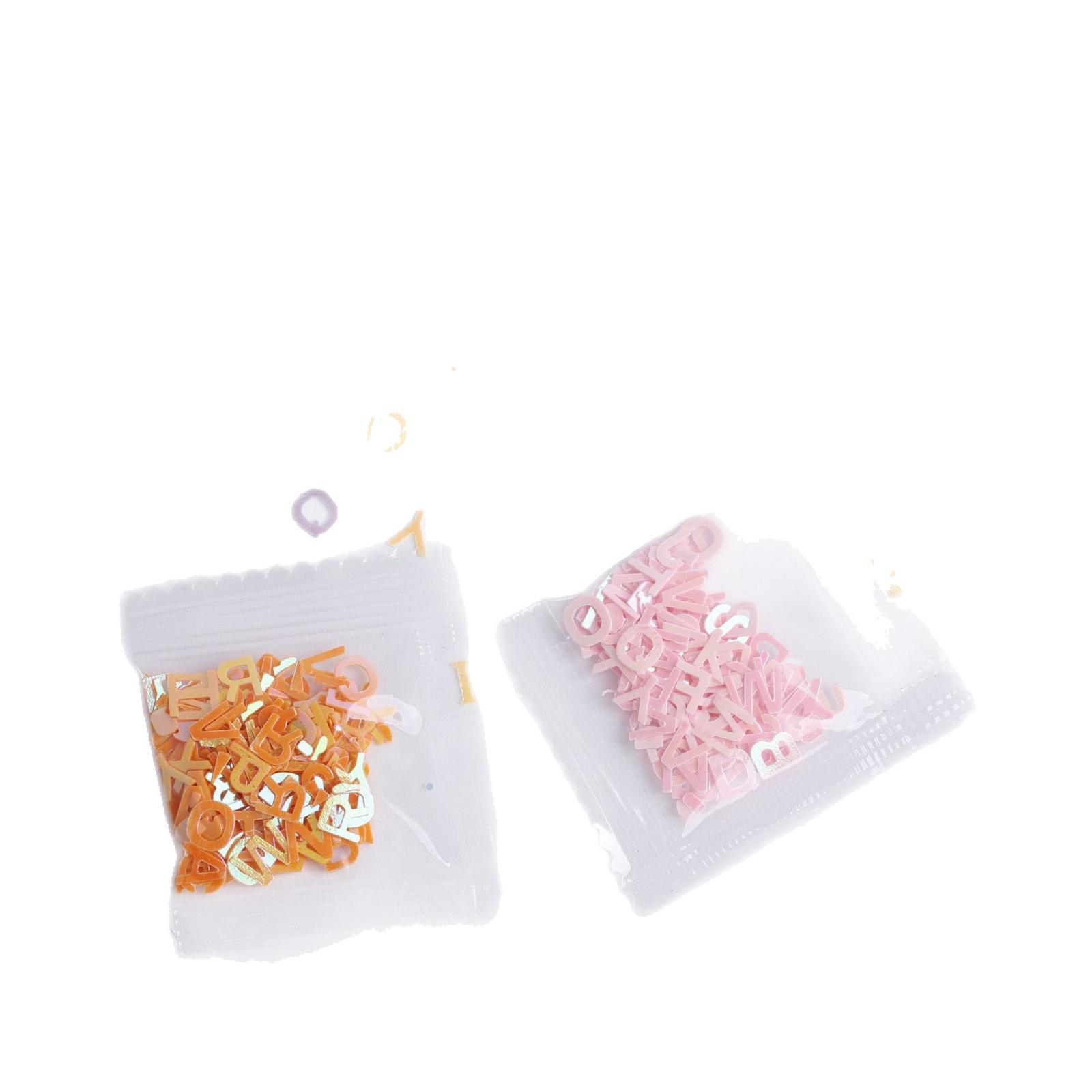 Trending Irregular Letter Laser Nail Art Glitter Stickers for DIY Crafts - 1g/Pack 1g/bag