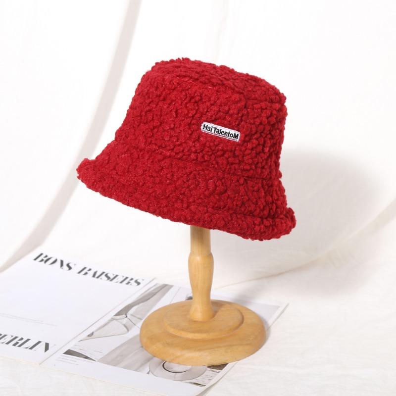 Lamb Bucket Hat Thermal Hat Children Winter Plush Hat Winter Plush Basin Hat Rabbit Fur Hat Women's Winter Hat