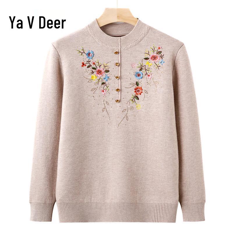 Women's Floral Fleece-Lined Thermal Sweater