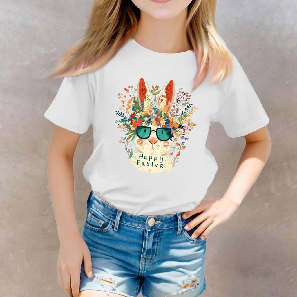 Toddler Girl Boy T-Shirts Kids Top Boys And Girls Printed Short Sleeved T-shirt