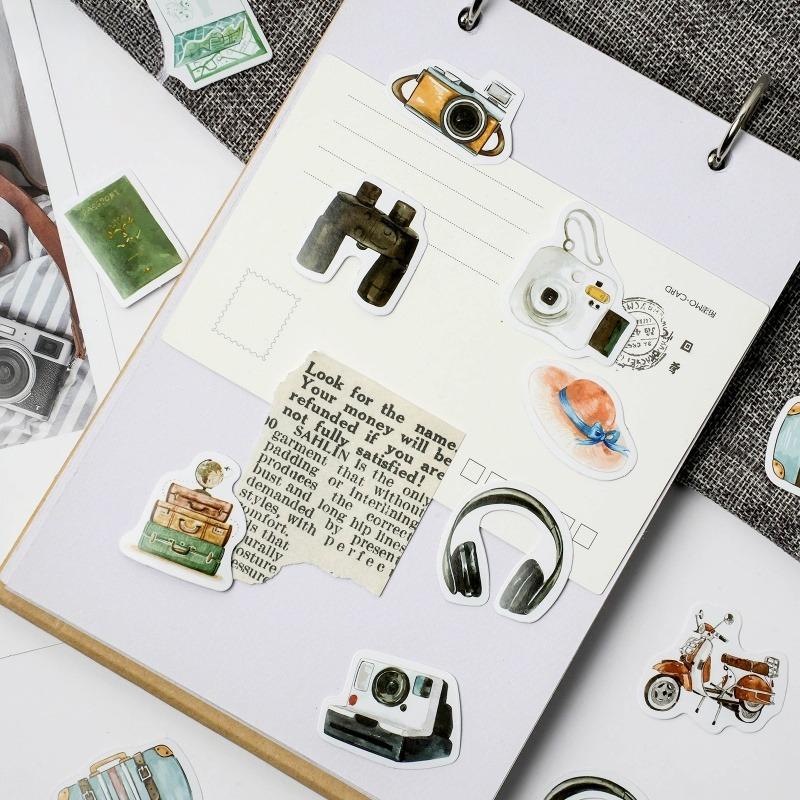 46 Pcs/pack Travel Scenery Label Stickers Decorative Stationery Stickers Scrapbooking Diy Diary Album Stick Label