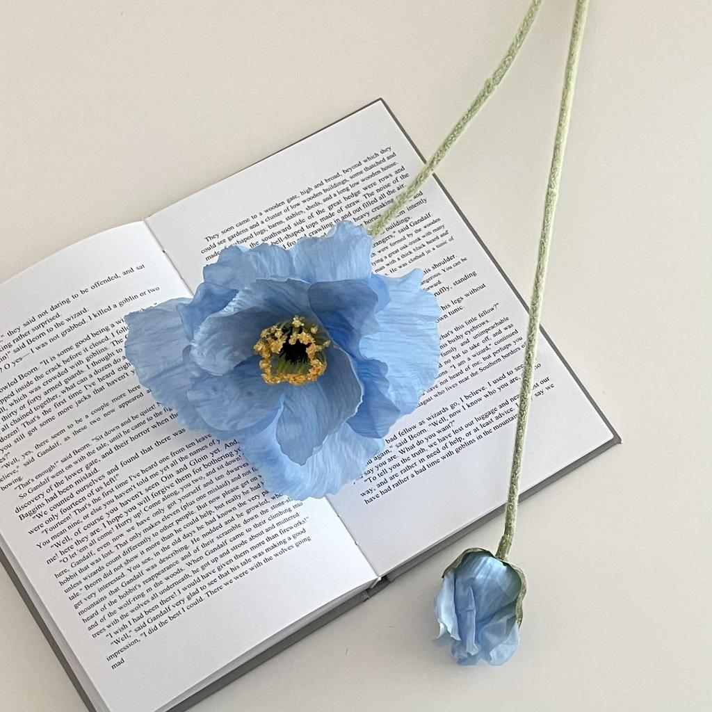 Grande Bouquet di Fiori di Papavero Artificiali per Soggiorno, Vetrine di Negozi e Oggetto di Scena per Fotografia