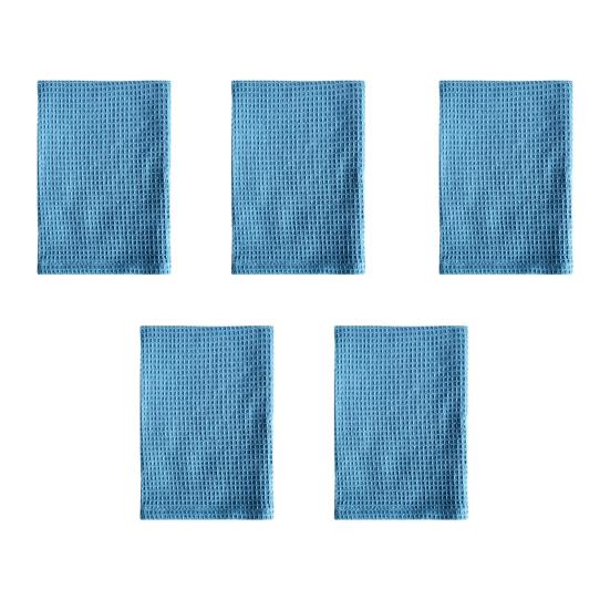 5Pcs Dishwashing Towels Pure Color Water Absorption Cotton Kitchen Clothes Stain Removing Dishcloths Kitchen Rags