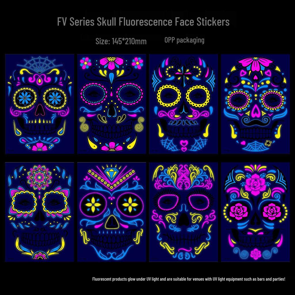Creative Fluorescent Waterproof Full Arm and Face Tattoo Sticker