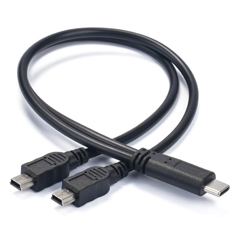 

30cm Type C to 5Pin Splitter Charging Cable Optional For Smartphones Tablets Earphones and Small Appliances