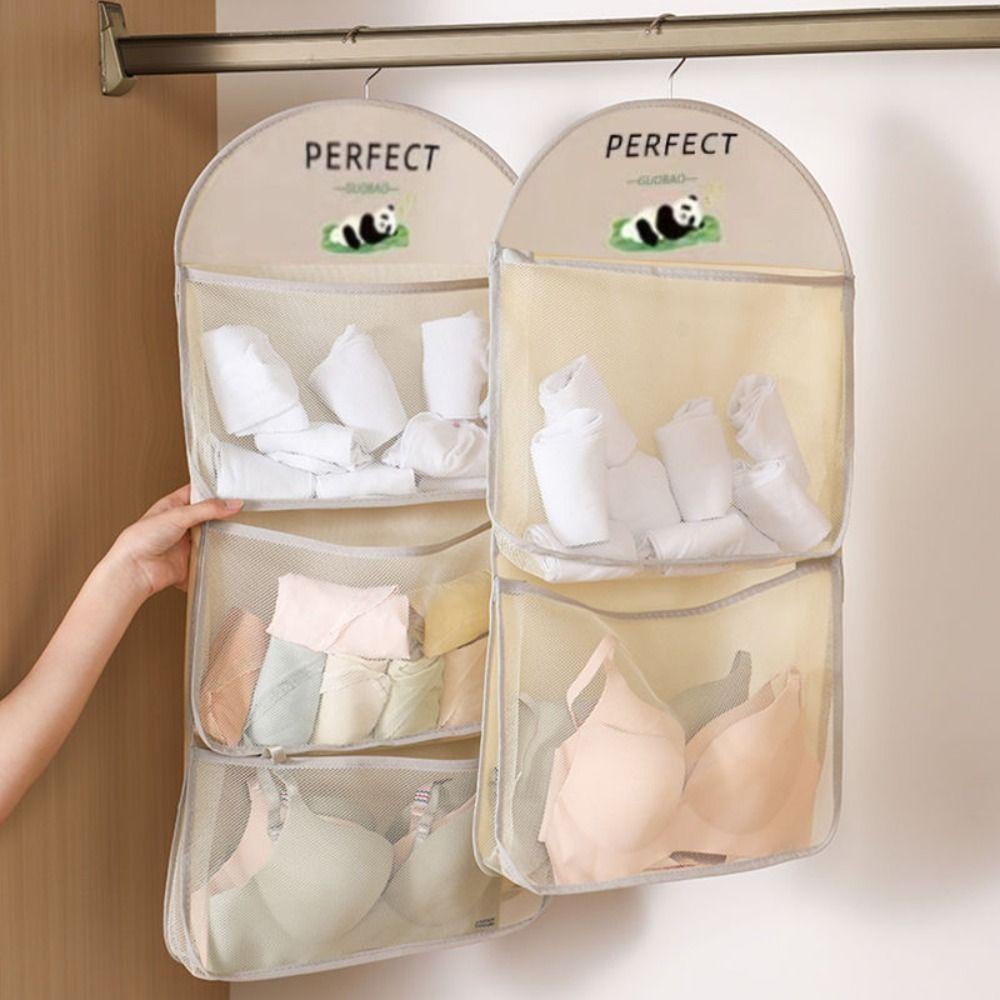 Save Space Storage Mesh Bag Multi-layer Dormitory Storage Tool New Socks Storage Bags