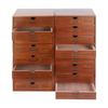 Vintage Schubladen Holz Schreibtisch-Organizer 16 Schubladen Geschenk-Organizer Ständer Braun für Geschäft Kosmetik, Akten, Bücher, Briefe, Zeitschriften