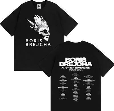 2025 Boris Brejcha Hot Sale Mask Manga Fashion Double Sided Print T Shirt Men Women Tee Fashion Short Sleeve T Shirts Streetwear
