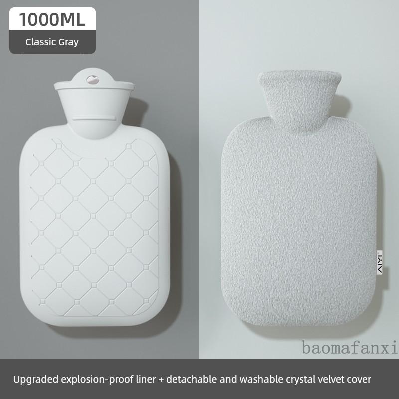 Hot Water Bottle for Warming, Plush Hot Water Bag for Stomach, Bed, and Hand Warming, Explosion-Proof, Suitable for Female Students and Menstrual
