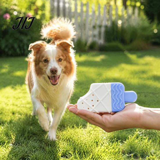 Pet Cooling Summer Essentials Dog Chew Toy, Popsicle Ice Freezer Donut Shape Toys Teeth Cleaning Reusable Freeze Toy for Heat Relief Durable