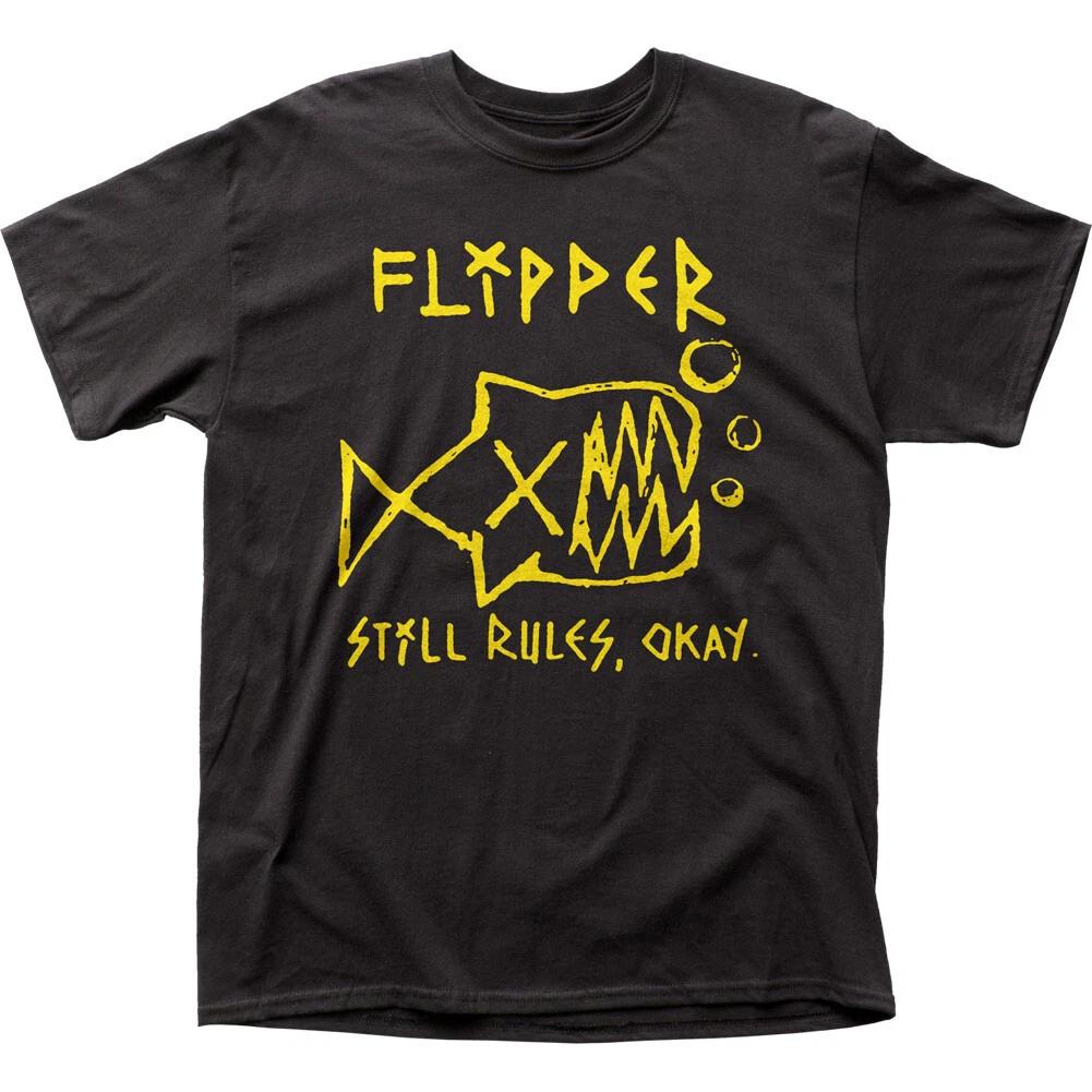 Flipper Still Rules Okay T Mens T Shirt Rock and Roll Music Band Tee New Black