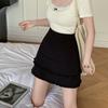 High Waist Edge Skirt Women's Summer Hip Skirt Anti-light Shorts Skirt