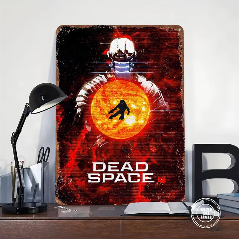 Dead Space Tin Plaque Poster Customized Wall Art Retro Vintage Metal Signs for Man Cave Apartment Decoration Room Office Decor