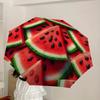 1pc Watermelon Slices Automatic Folding Umbrella, Heavy-Duty 8-Rib Construction, Perfect for Everyday yy251114103