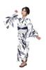 Kimono Hiroba Yu Junior Yukata Set for Sizes and Retro and Modern Kids' 4-Piece Girls, 120, 130, 140, 150cm, Style, [L-6] (150cm)