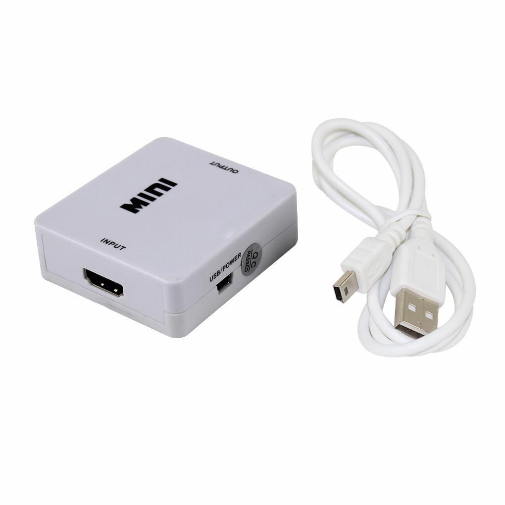 Portable HD 1080P HD To VGA Converter With Audio VGA2HD Video Box Adapter For Computer HDTV Projector For DVD PS3