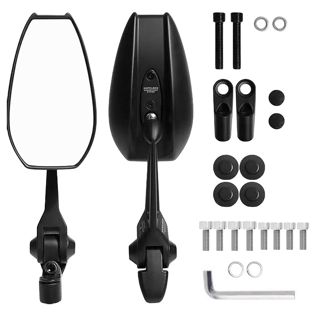 

2Pcs HD Motorbike Side Mirror Anti-Glare HandleBar Side View Mirror Foldable Adjustable Rearview Mirror for Bicycle Motorbikes белый