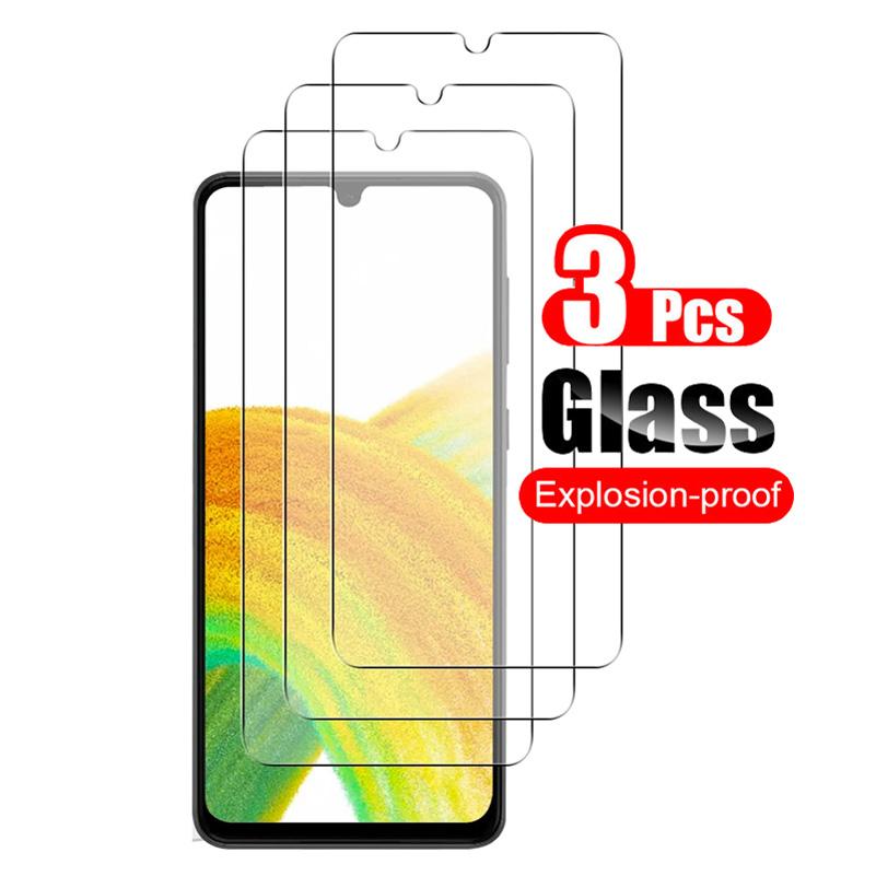 

3 шт. закаленное стекло для Samsung Galaxy A34 A33 A32 5G A31 A30 A30s A03 Core A03s протектор экрана телефона защитная пленка 10H прозрачная For A03S чистый