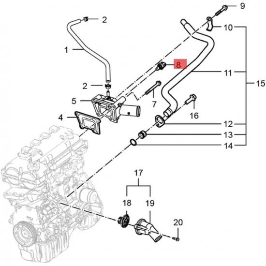 15326388 Neuer Kühlmitteltemperatur-Sensor Für GM Für GMC TPI TBI LT1 LS1 LS2 4.8 5.3 6.0 5.7 OEM 15369305 2134333 213-4514