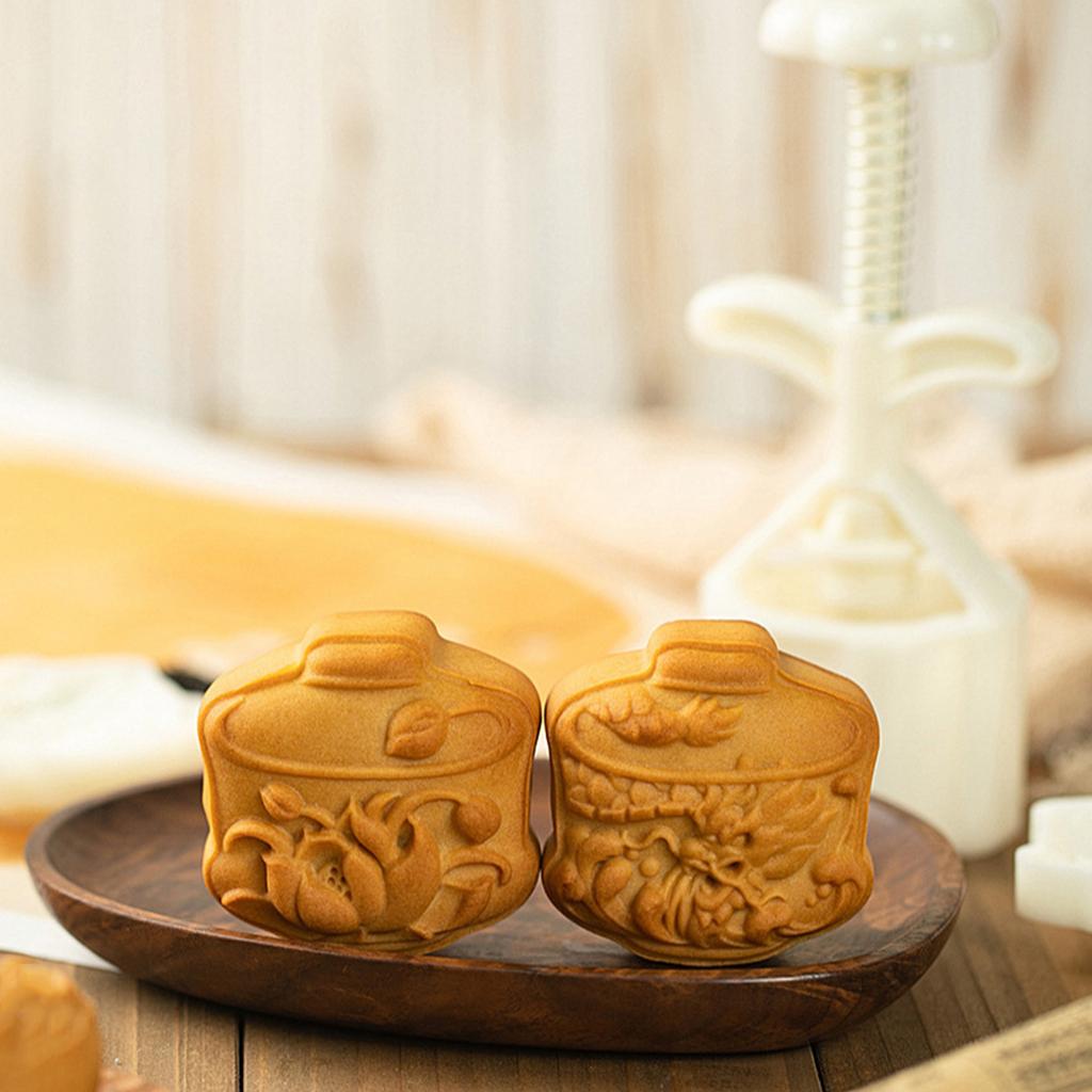 Hand Pressed Mooncakes Mold Festival Dessert Molds Cookie Stamp ABS Plastics Pastries Cake Moulds for Baking Lover