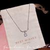 Female Light Luxury Niche Collarbone Exquisite Square Sugar Knot Necklace