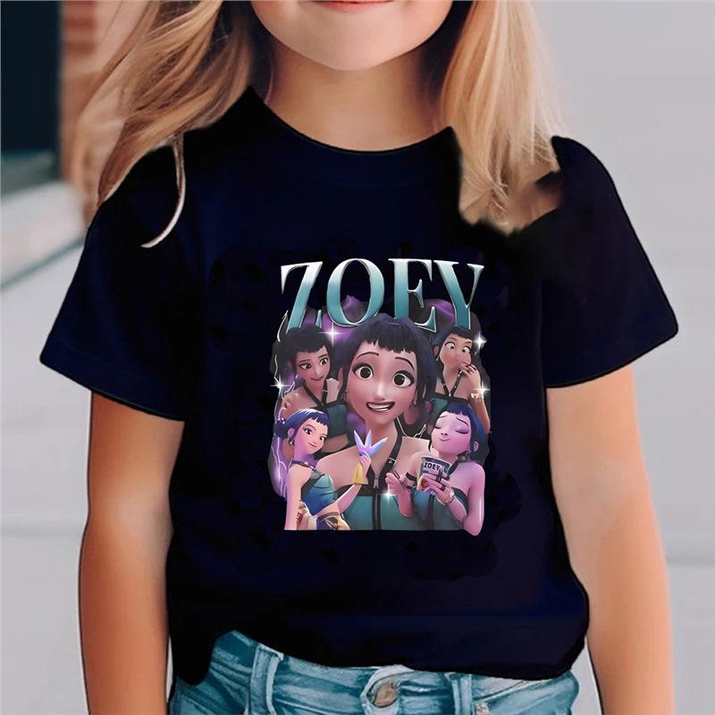 Kpop Łowcy Demonów Odzież Dziecięca Koszulka z Krótkim Rękawem Urocza Kpop Łowcy Demonów T-shirt Tygrys Harajuku dla Chłopców Dziewczynek