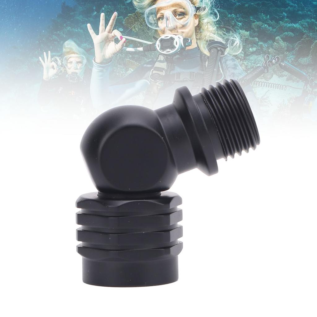 Diving Regulator Connector 110 Degree Angle Stainless Steel Rotating Adapter for Second Stage Regulator