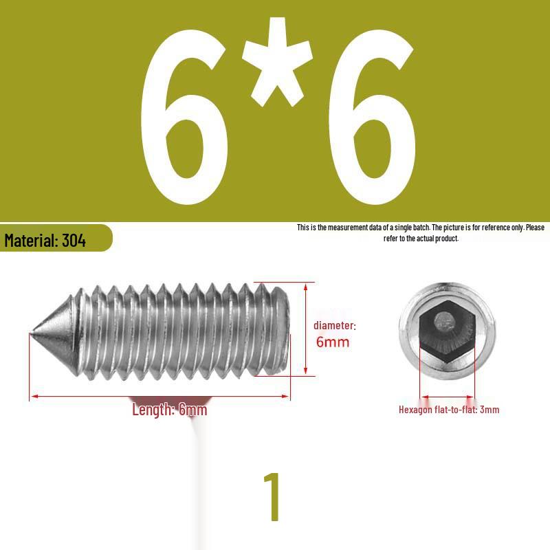 12.9 Edelstahl 304 Innensechskant Kegelspitze Gewindestift M2/M3