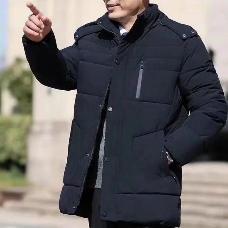 Winter Men's Jacket Thickened Warm Waterproof Hooded Jacket Windproof Jacket