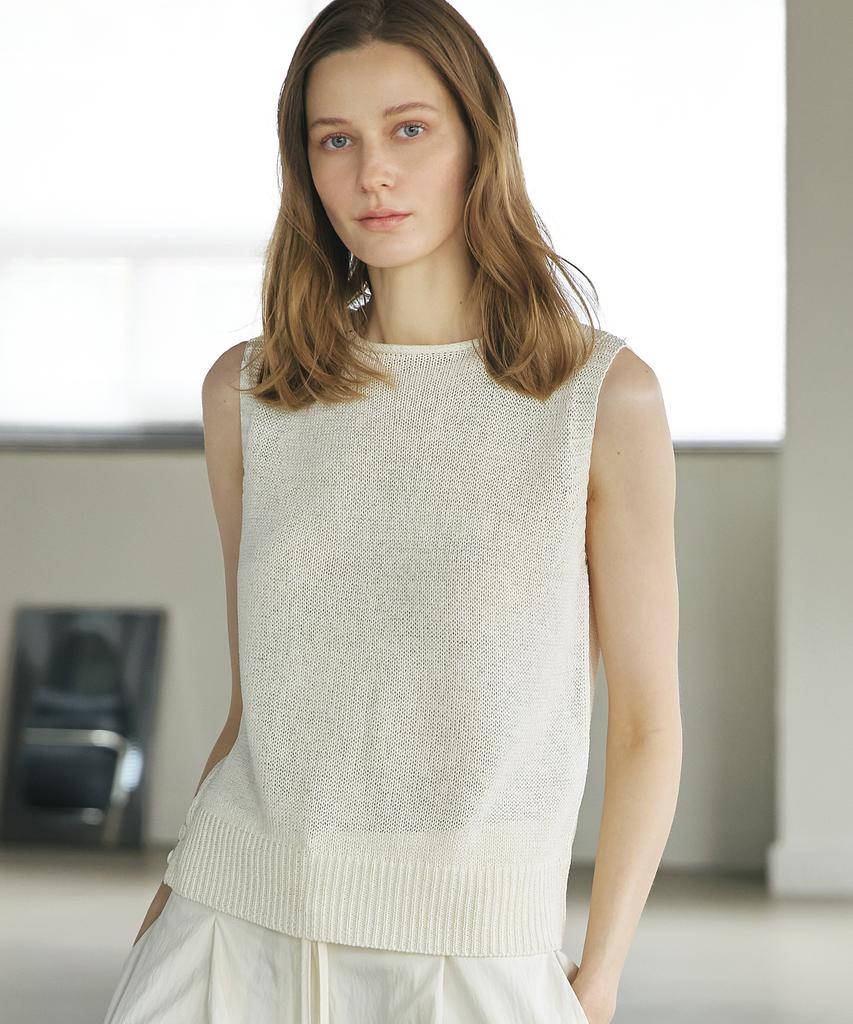 Nutopeu Weave Sleeveless Knit_Ivory