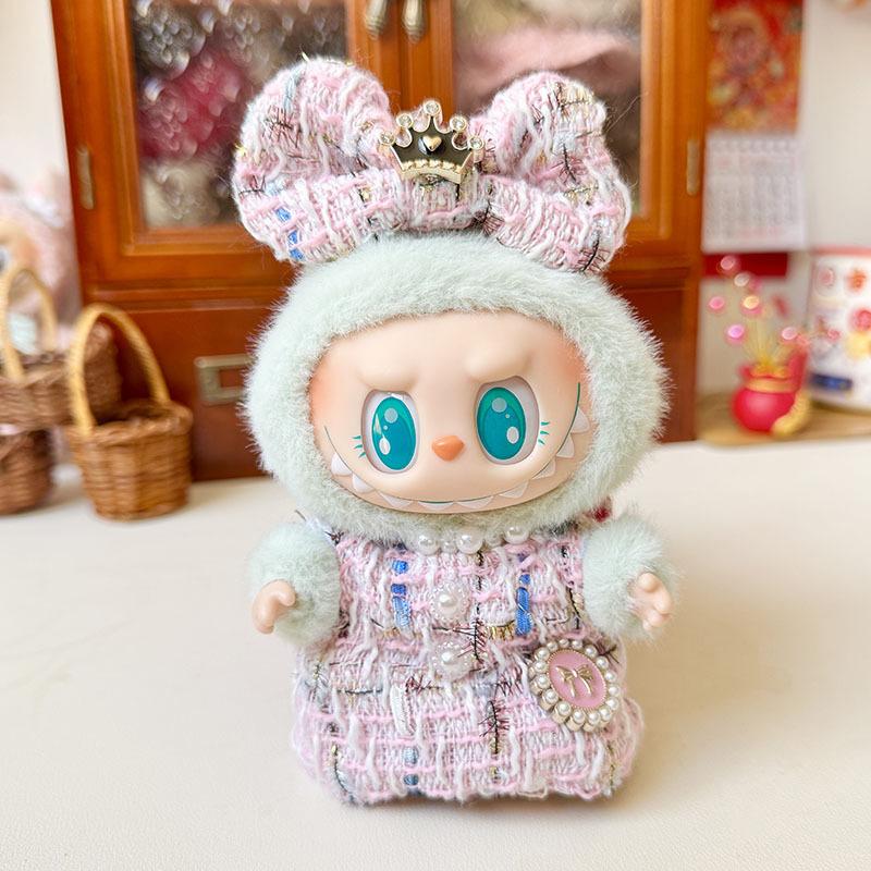 

17 см Мини Плюшевая Кукла Одежда Наряд Аксессуары Для Корея Kpop Exo Labubu Идол V1 V2 Корона Аромат Набор Одежда Подарок