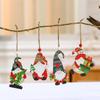 4-Piece Set of Faceless Old Man Christmas Tree Ornaments