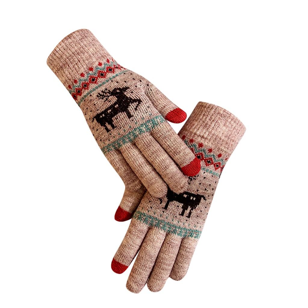 Extra warme Fleece-Handschuhe, weihnachtliche Winter-warme Handschuhe für Damen und Herren