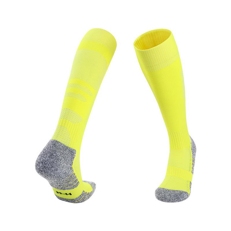 Cross-Border Mid-Calf Non-Slip Football Training Socks for Adults and Children, Thickened Towel Bottom.