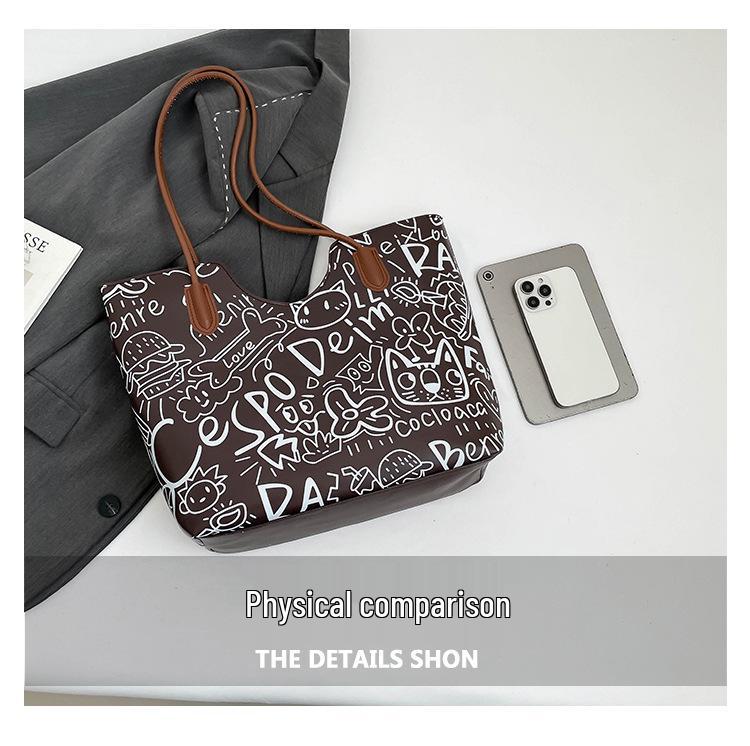 Autumn 2025 Women's Trendy Crossbody Shoulder Tote Bag - Large Capacity & Stylish Design