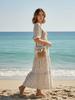 Boho Strand Lässig U-Ausschnitt Kurzarm Damenkleid (2026)