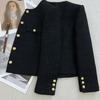 High-End Coco Style Round Neck Tweed Jacket for Women