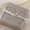 Personalisierte Creolen für Damen Ohrringe mit individuellem Namen Edelstahl-Creolen Angepasste runde Ohrringe Statement-Ohrschmuck Geschenk 2026