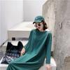 YYFS Women's Fashion Fall Winter Long Sleeve O-Neck Loose Waistline Casual Dresses