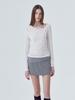 ETMON Strap Shirring T-Shirt Ivory