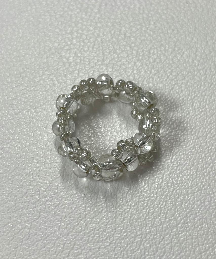Delidi Twist Shining Beads Rings (Clear)