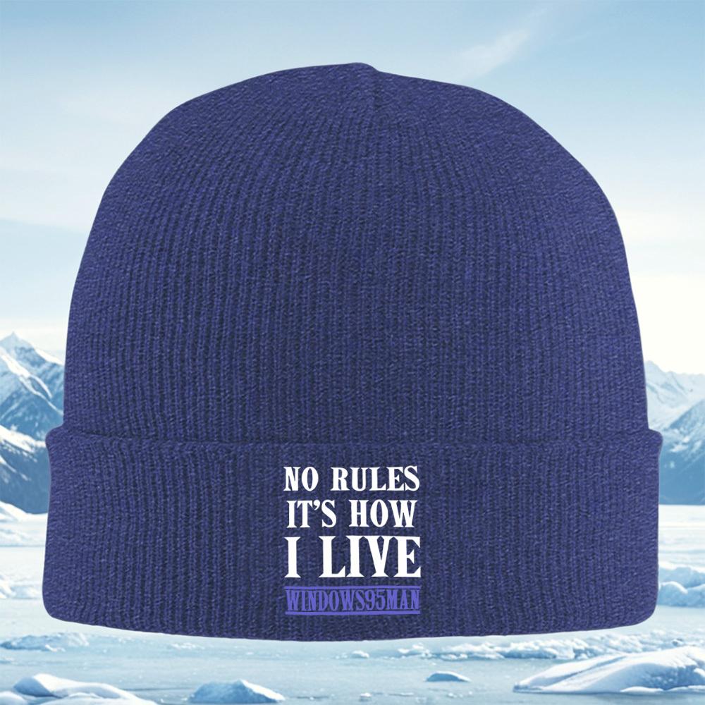 No Ruleshow I Live Men Women Unisex Knitted Hat Beanie Pullover Cap Winter Thermal Warm Christmas Outdoor Cycling Hiking Skiing