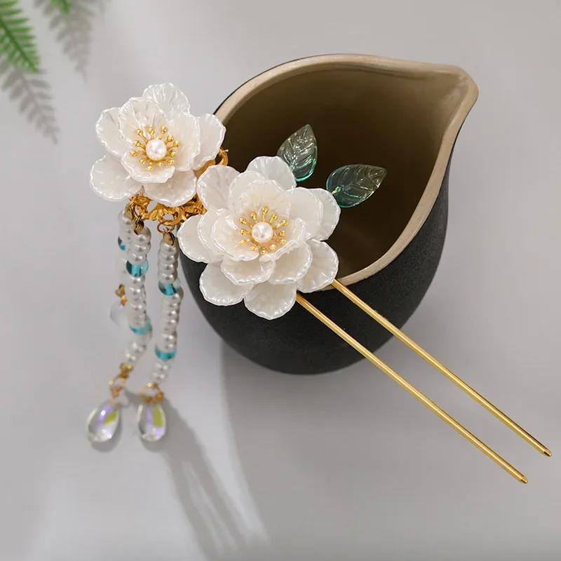 Summer Fashion Hair Clips Flower Classical Hairpin U Shape Girls Hair Accessories Headwear Fashion Head Decoration Creative Gift