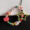Artistic Star Charm Beaded Keychain Lightweight PVC Phone Hanging Chain For Everyday Use And Stylish Accessories