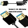 Spring UHD2.1 Cable 8K Resolution Support 24K Gold Plated Contacts Aluminum Foil Shielded for PC Monitor TV Setups